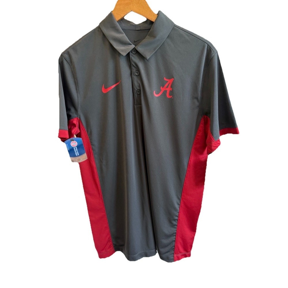 NEW Nike Alabama Crimson Tide Dri-Fit Polo DRY Performance Apparel Mens Medium